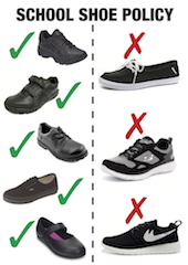 School shoe policy poster